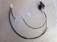 Horn relay and wiring for use with Domino handlebar switches.