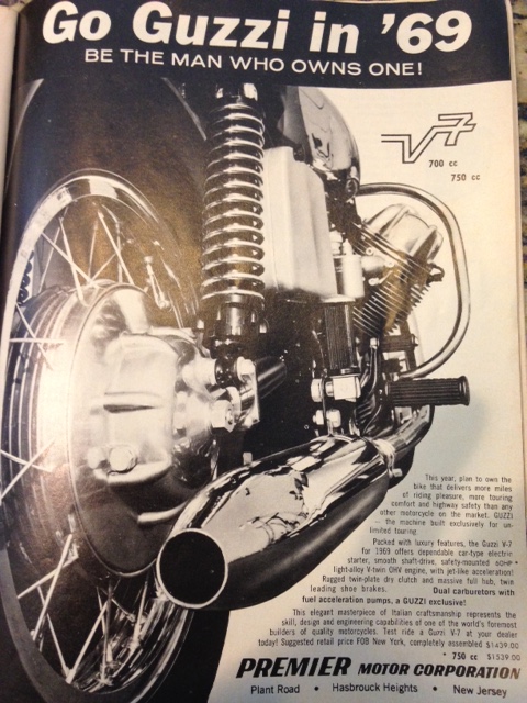 Moto Guzzi advertisement: Go Guzzi in 69