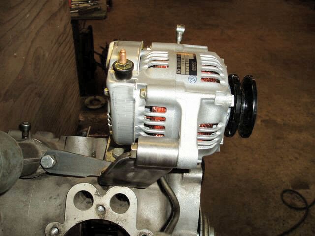 The alternator conversion kit as created by Bob Nolan and Greg Field. Applicable to Moto Guzzi V700, V7 Special, Ambassador, 850 GT, 850 GT California, Eldorado, and 850 California Police motorcycles.