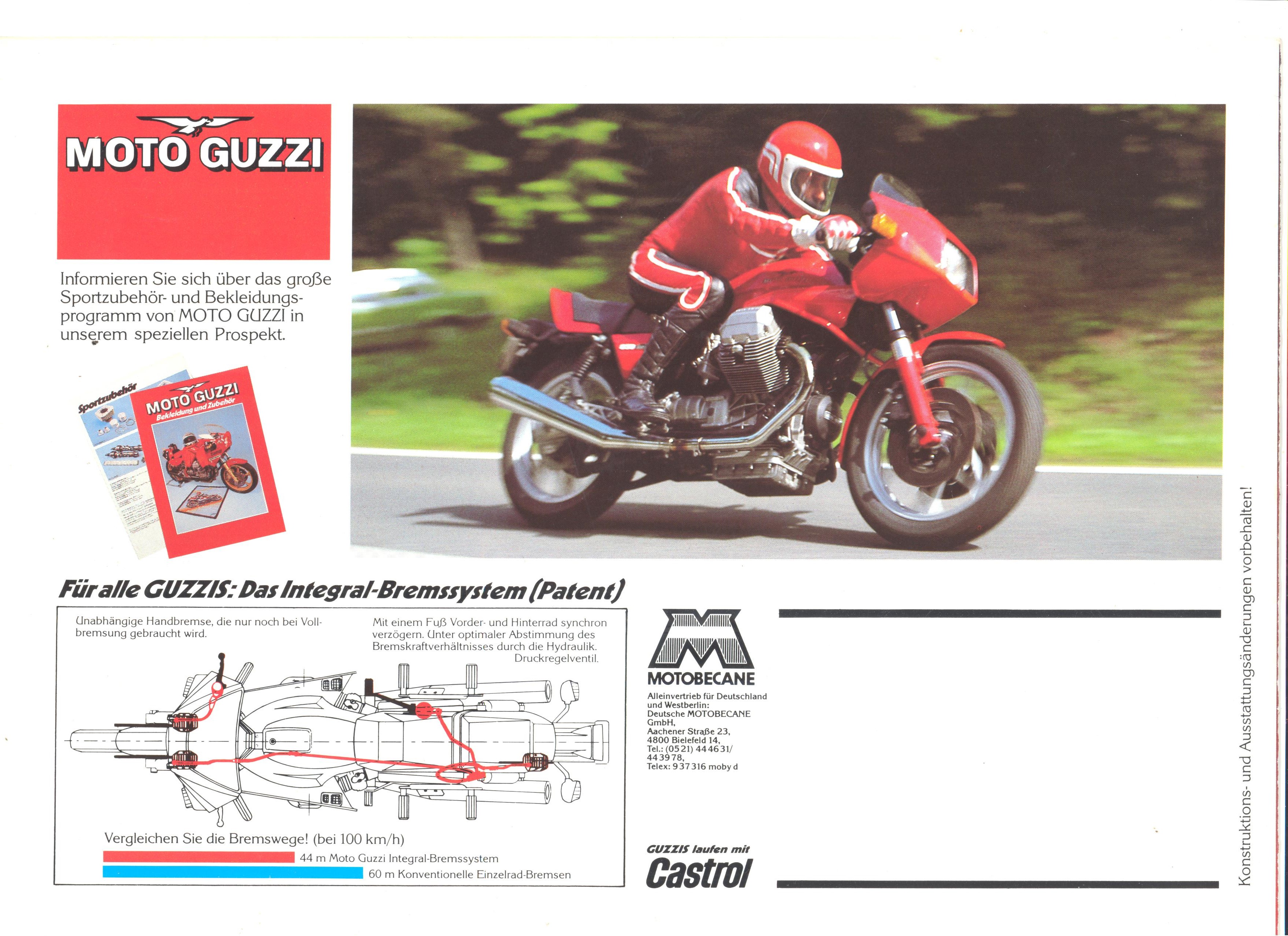 Moto Guzzi factory brochure: 850 Le Mans III