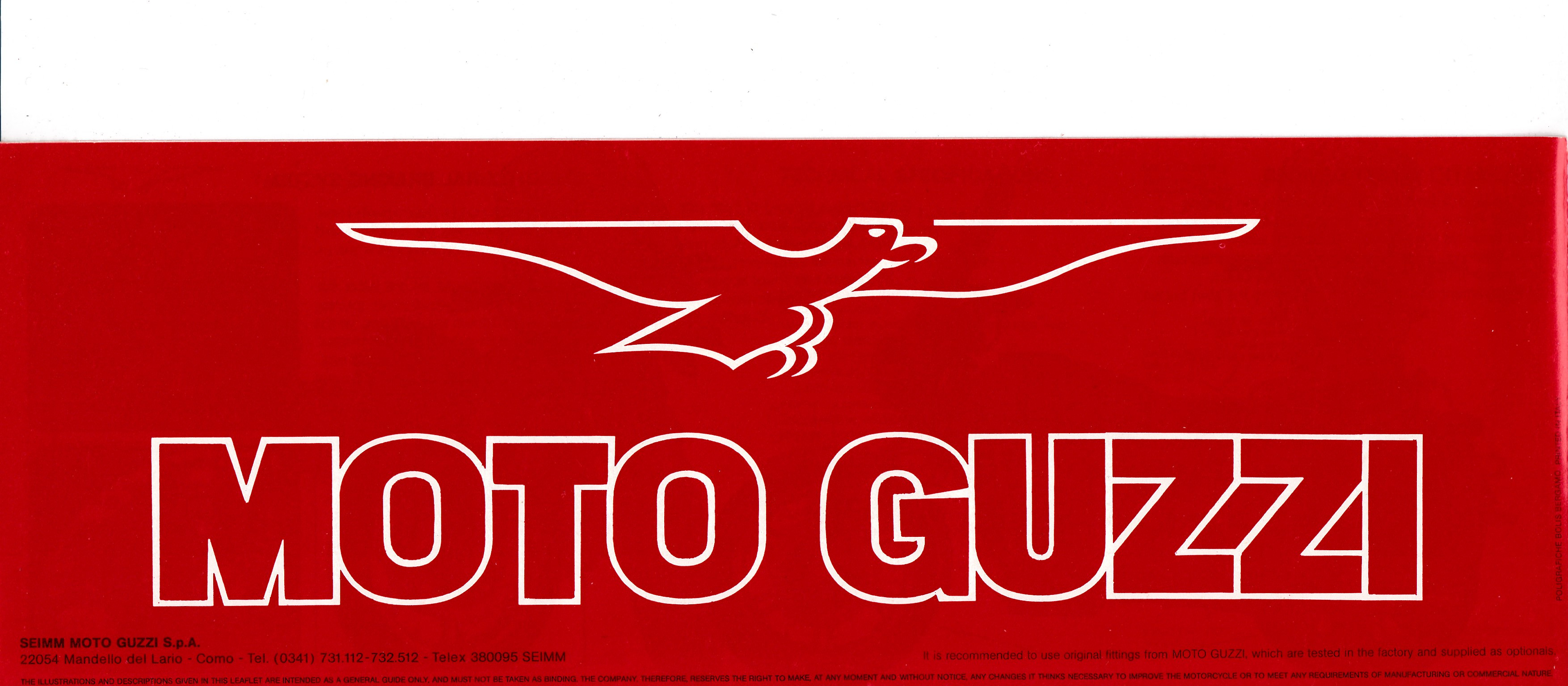 Brochure - Moto Guzzi V1000 I-Convert (folded style brochure)