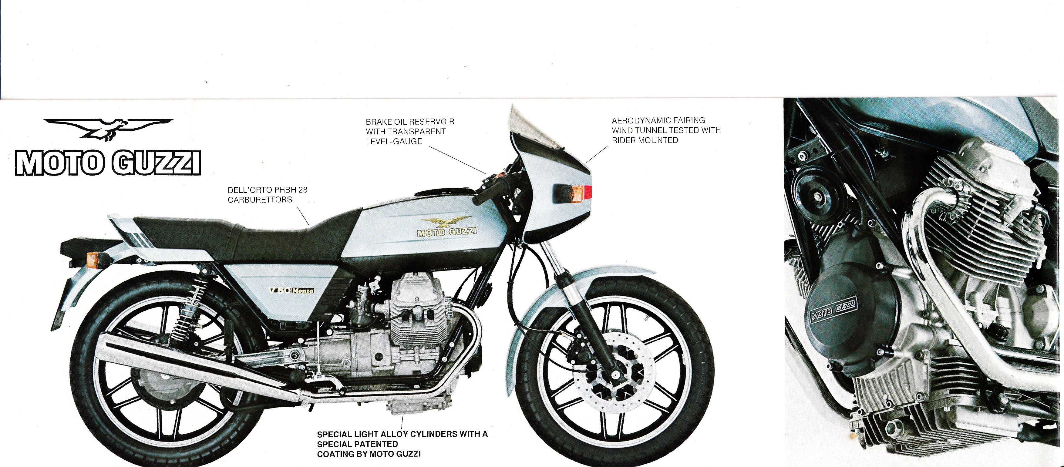 Brochure - Moto Guzzi V50 Monza (folded style brochure)