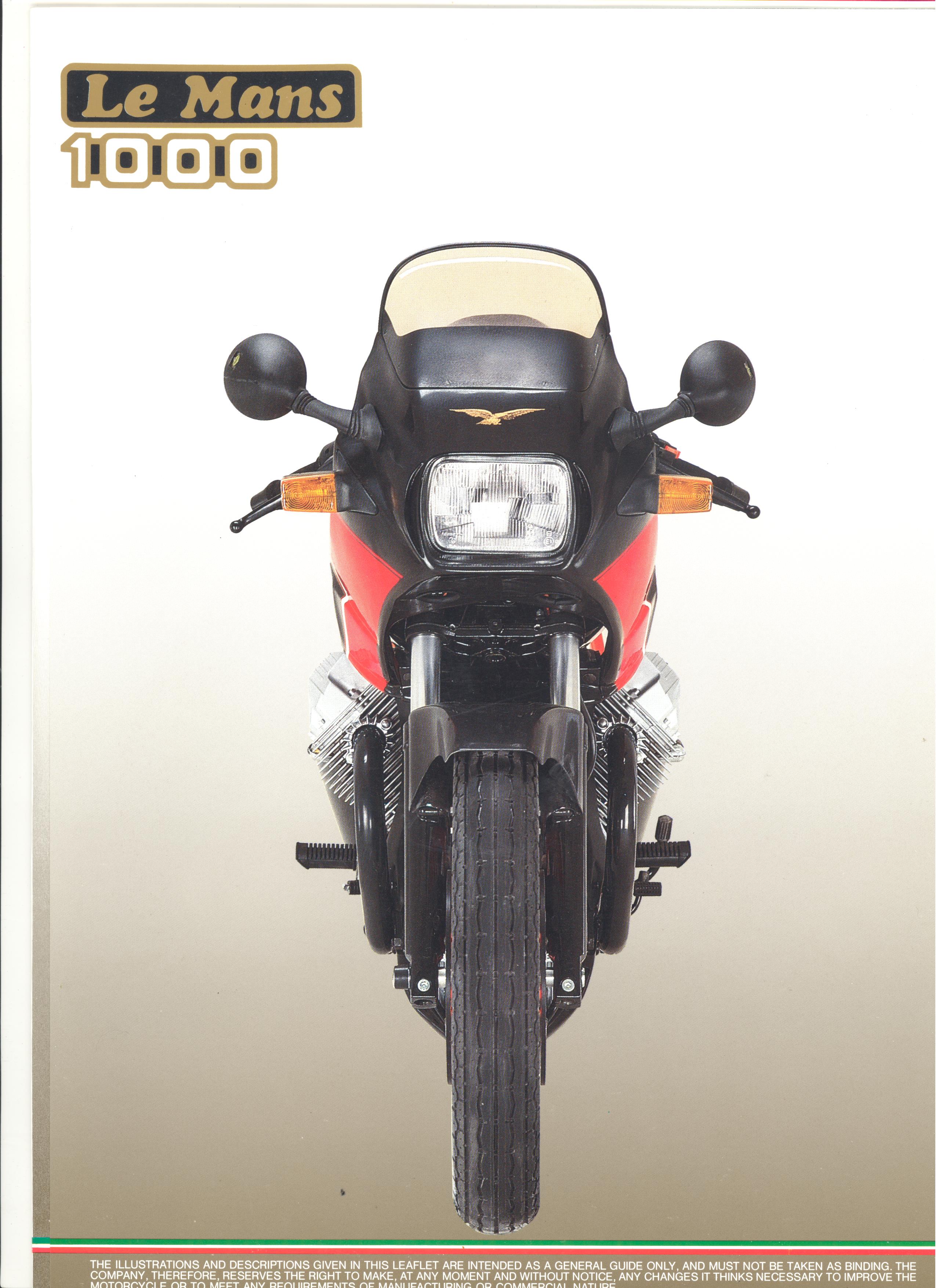 Moto Guzzi factory brochure: Le Mans 1000