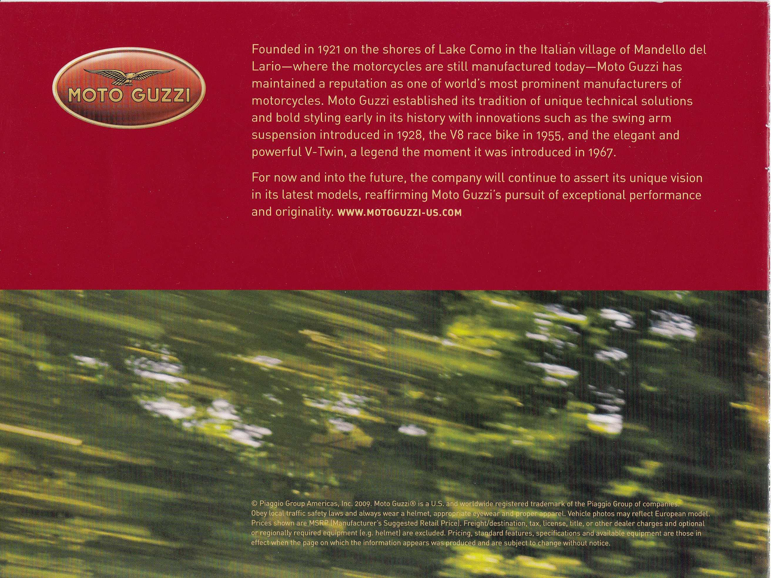 Brochure - Moto Guzzi model range 2009