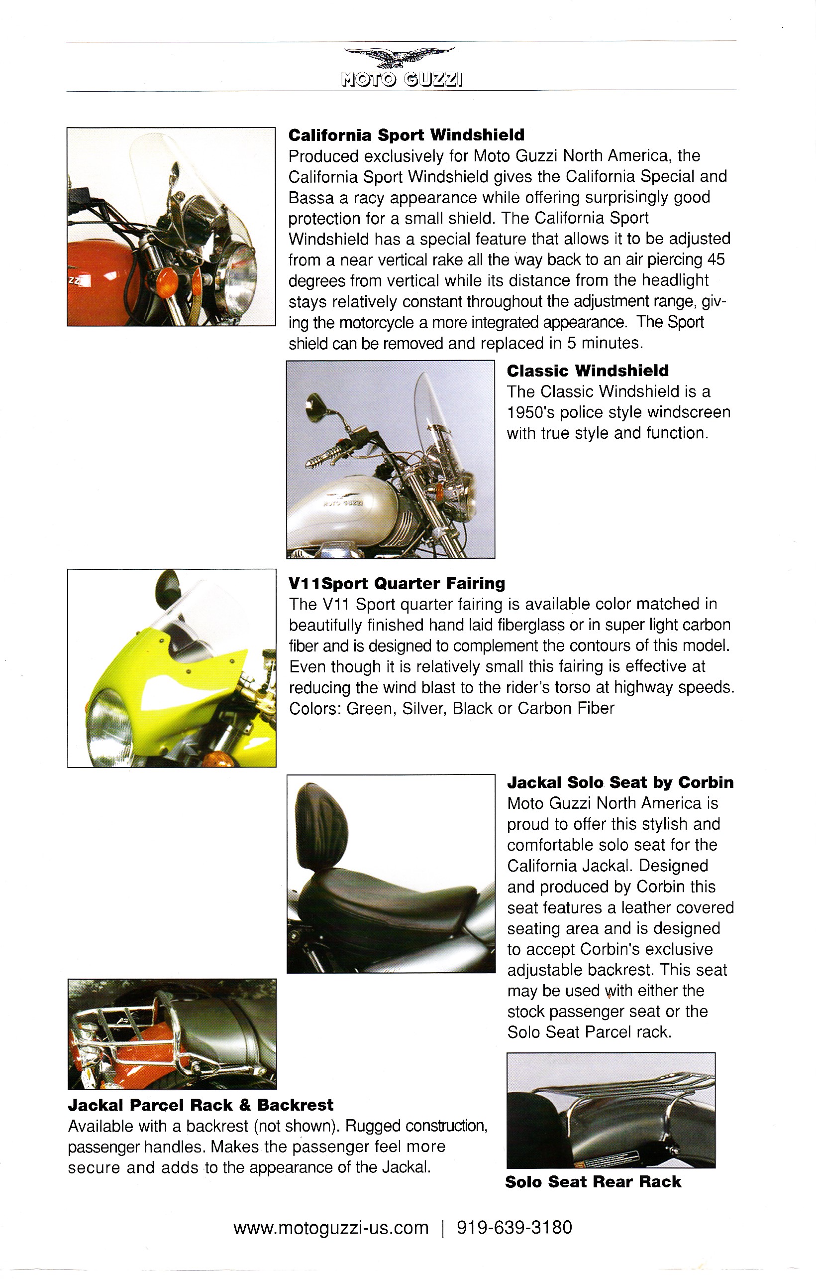 Brochure - Moto Guzzi Accessories and apparel 2001