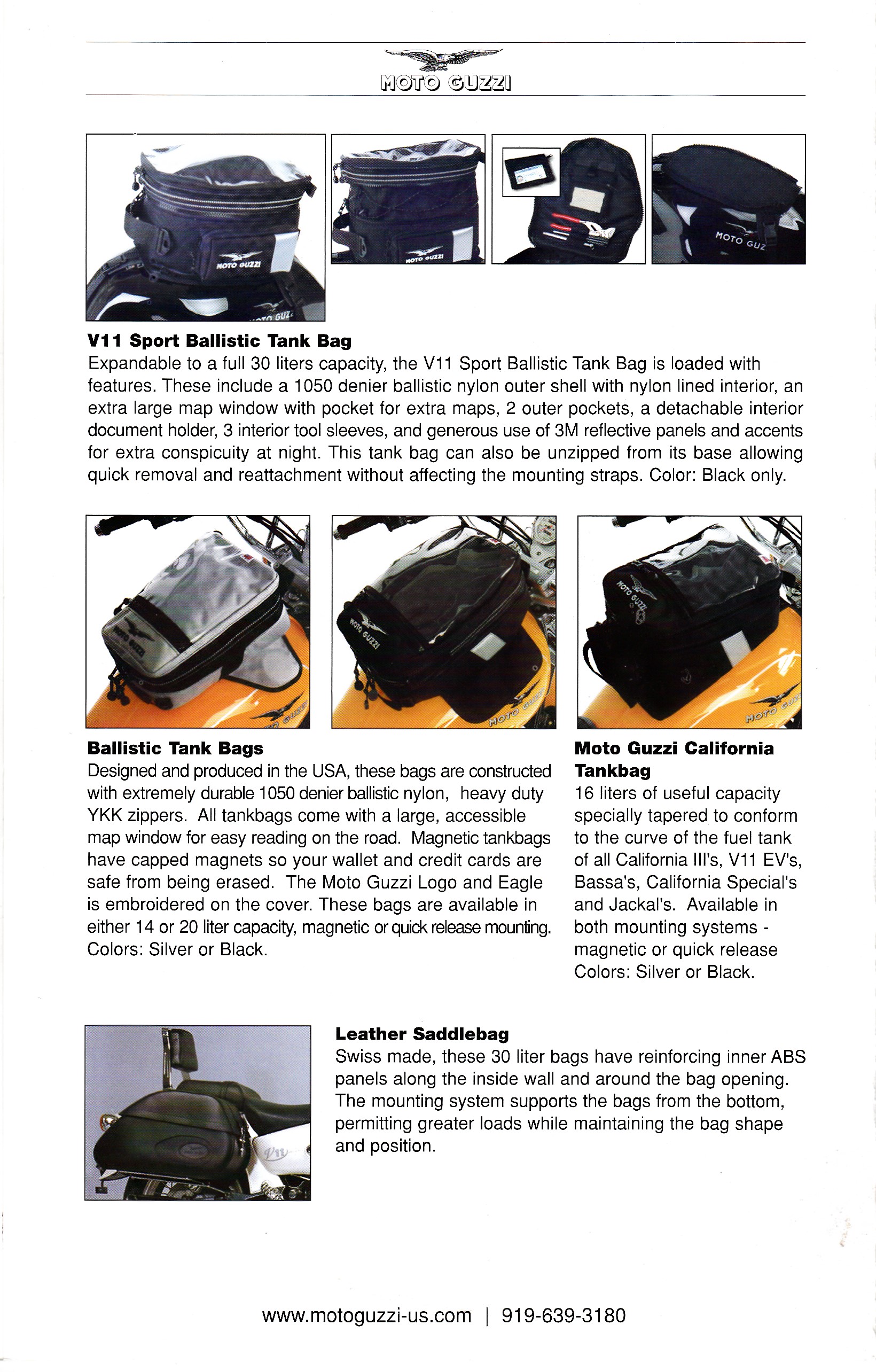 Brochure - Moto Guzzi Accessories and apparel 2001