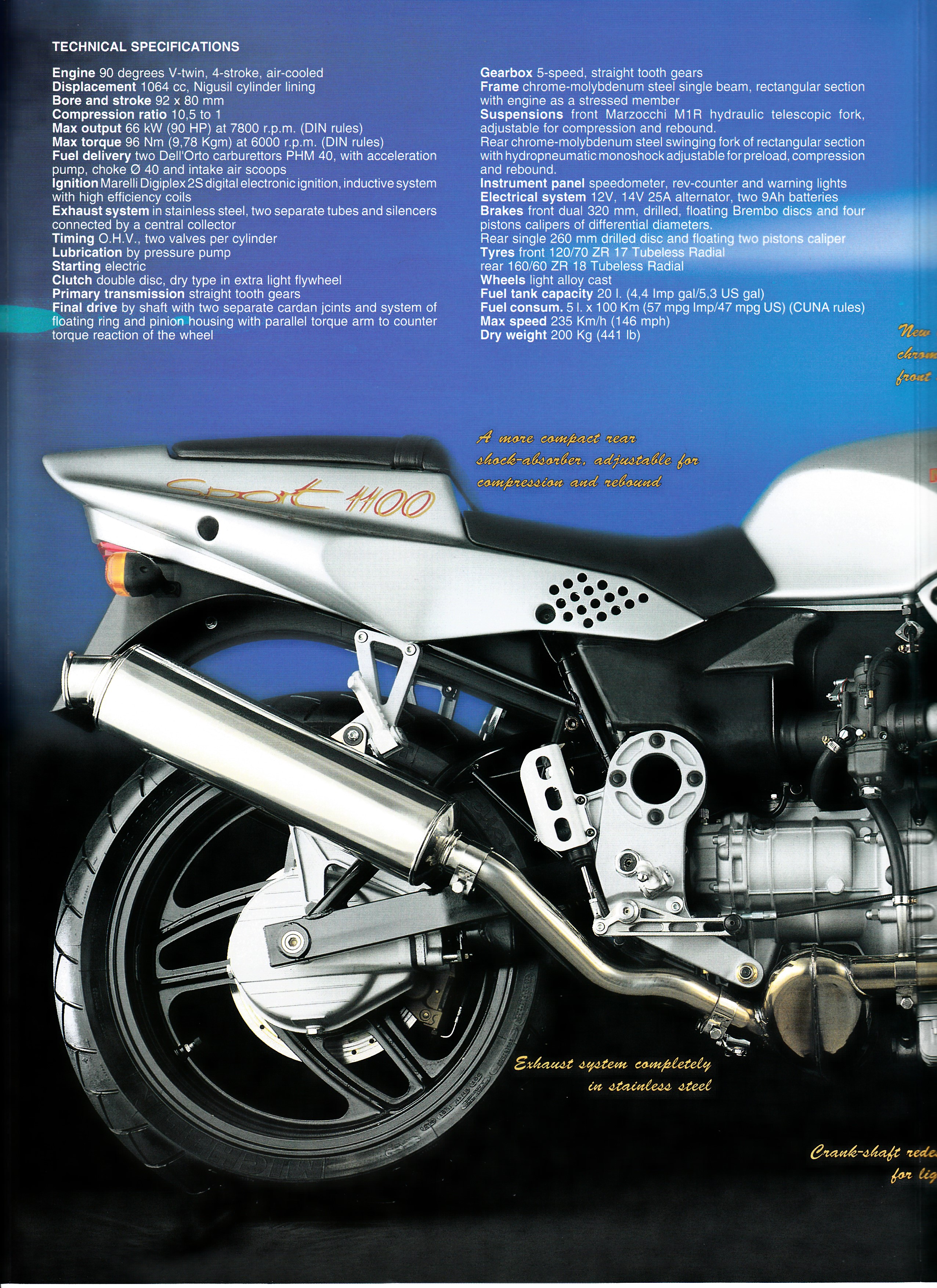 Moto Guzzi factory brochure: Sport 1100