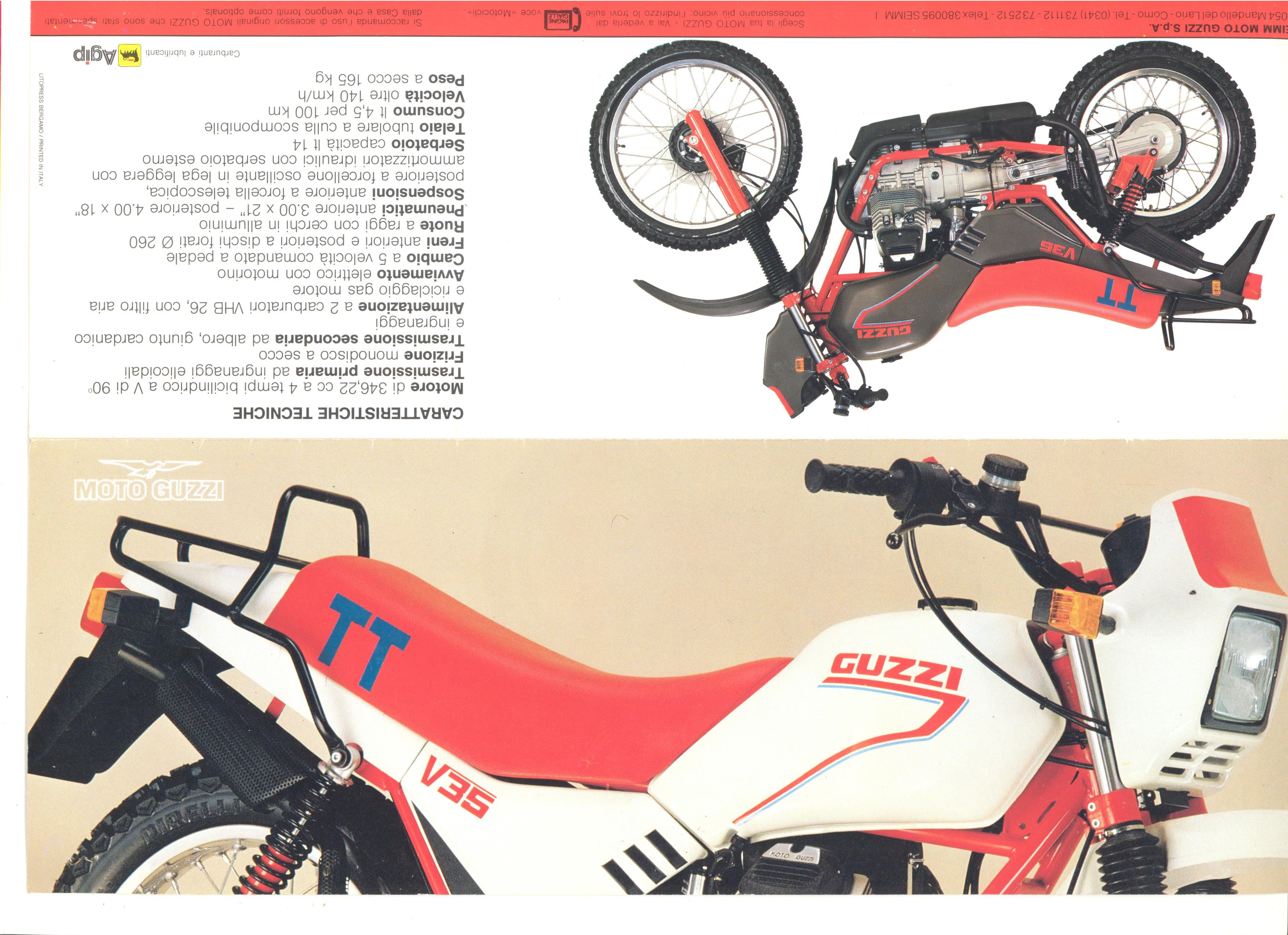 Moto Guzzi factory brochure: V35 TT