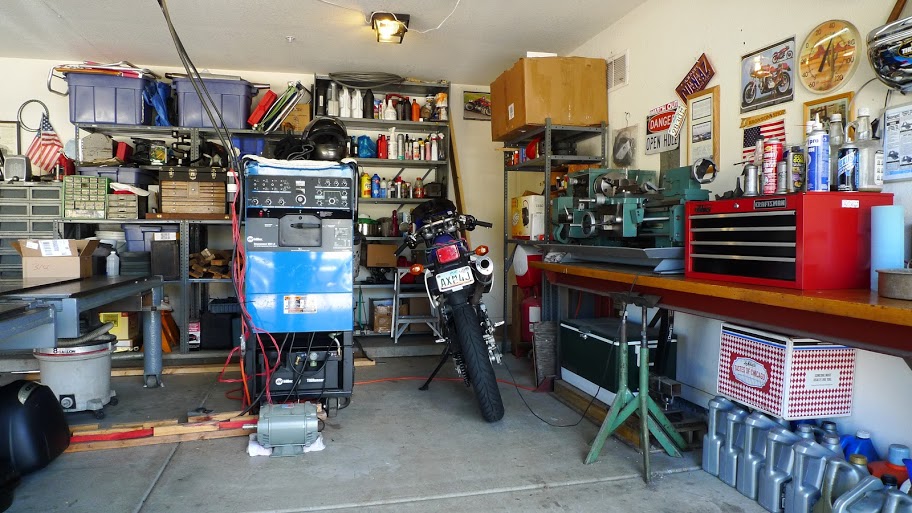 Bronson's garage.