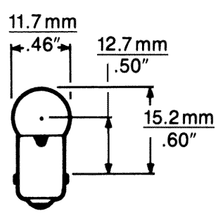 Bulb style 53 - 1000 hour life rating