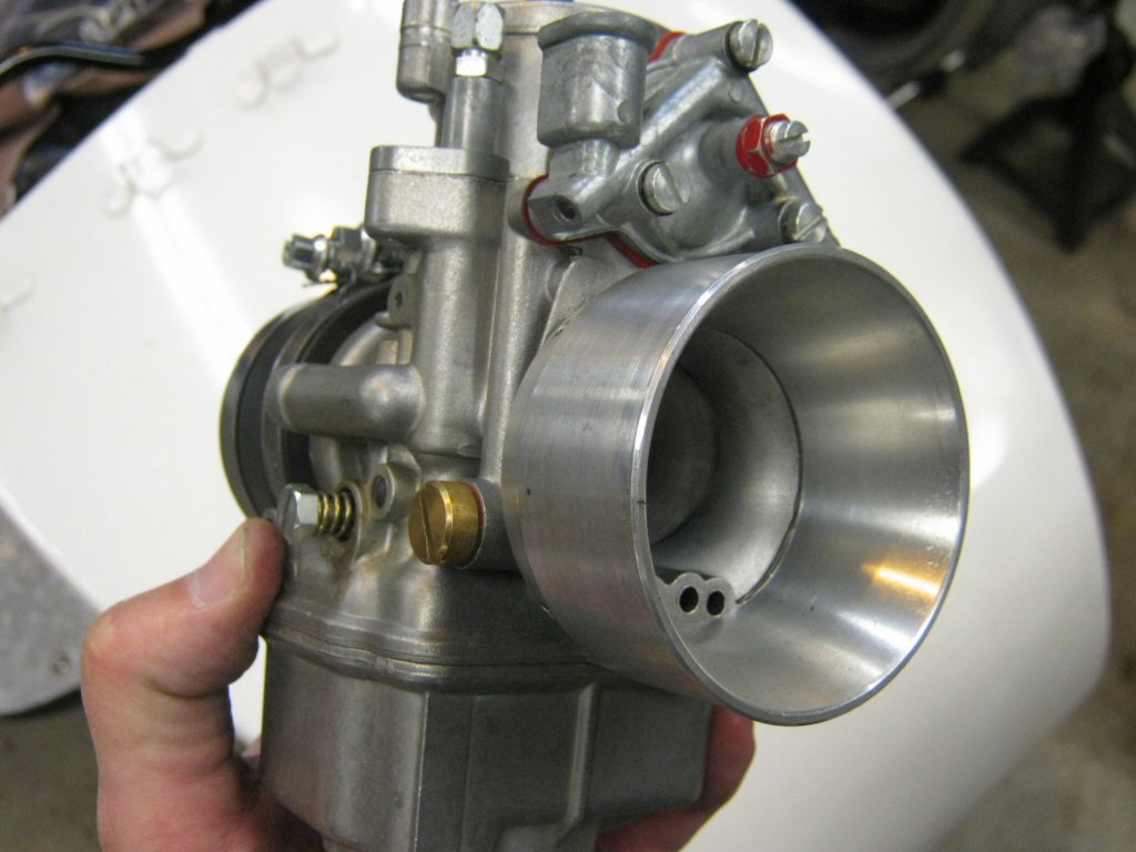 Dellorto PHF 30 carburetor fitment on a Moto Guzzi Eldorado.