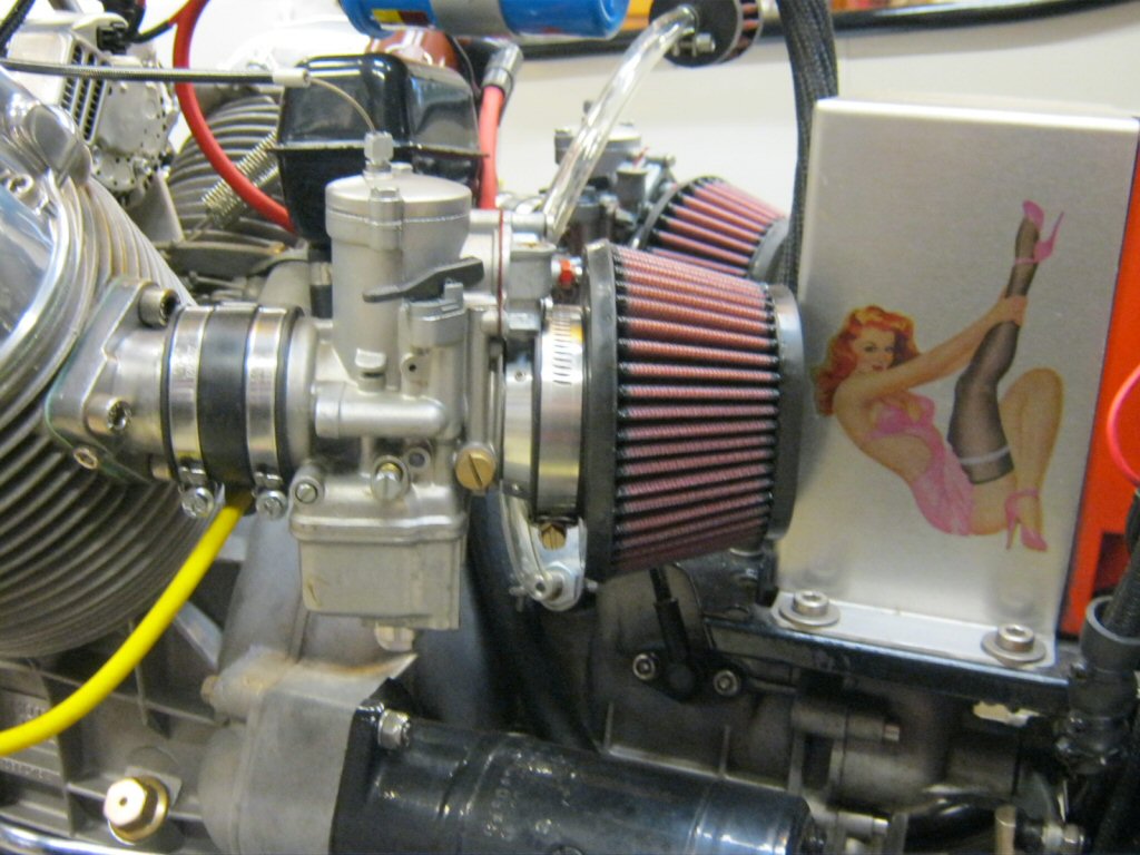 Dellorto PHF 30 carburetor fitment on a Moto Guzzi Eldorado.