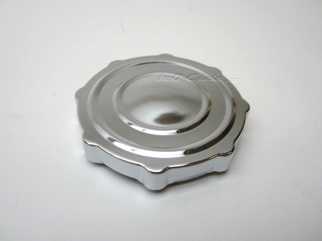 Replacement gas cap for Moto Guzzi V700, V7 Special, Ambassador, 850 GT, 850 GT California, Eldorado, 850 California Police. Fits civilian and police tanks. MG# 14103955.