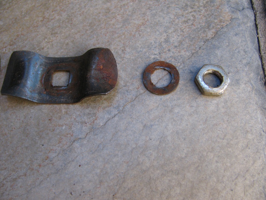 Nut, washer, inner lever.