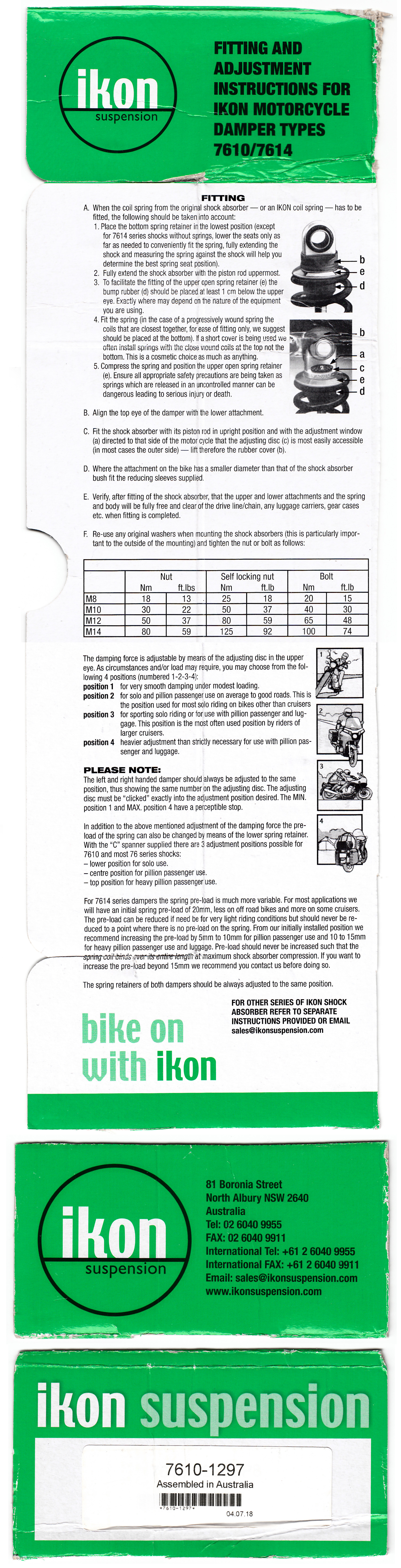 Ikon shock fitting and adjustment instructions