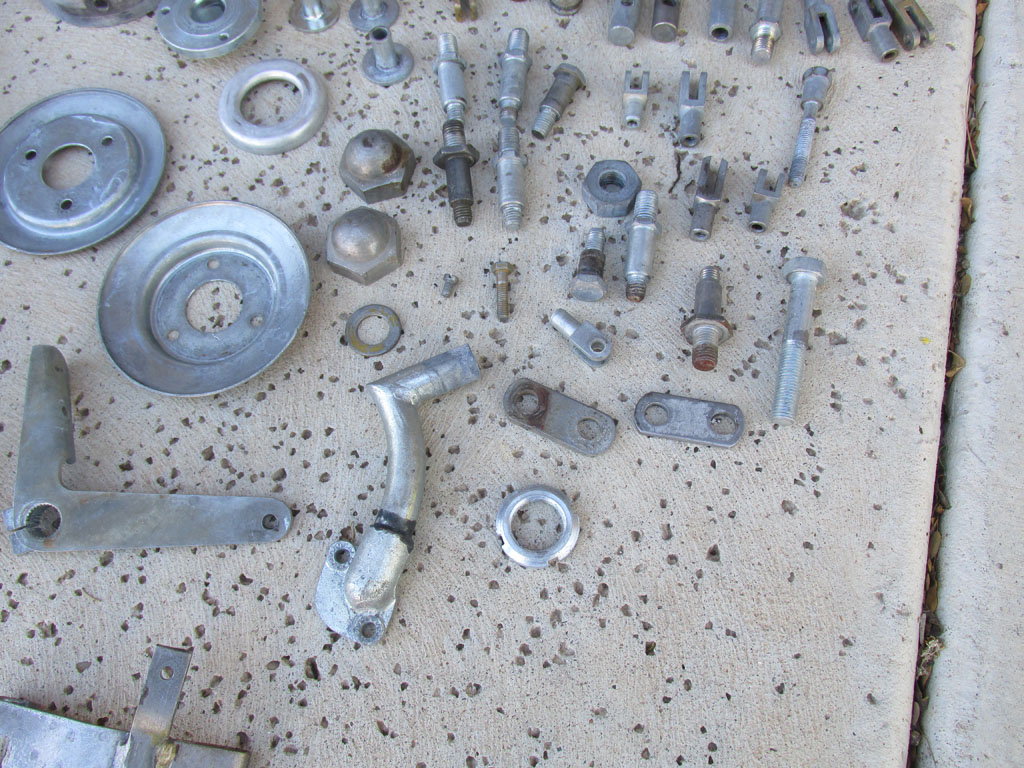 Parts to be zinc plated.