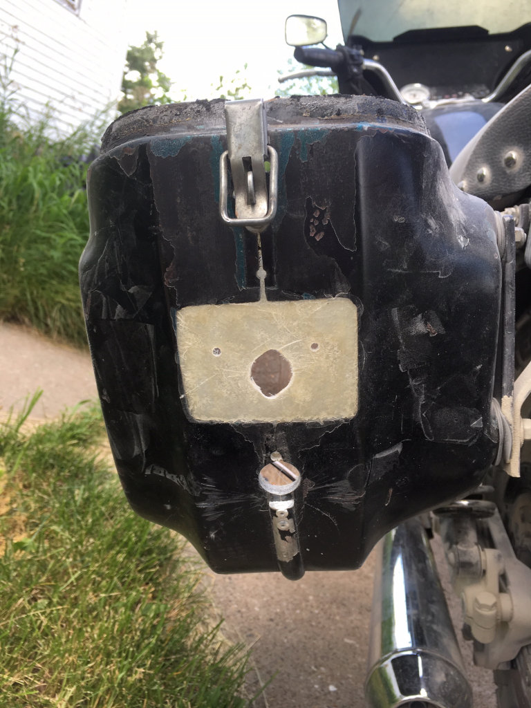 Fibre-mold Tourmaster saddlebags.