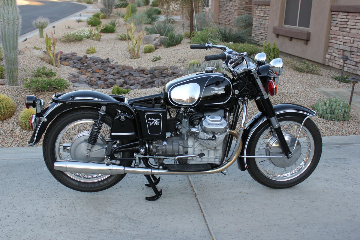 Shawn Lamb's and Jack Chew's Moto Guzzi.