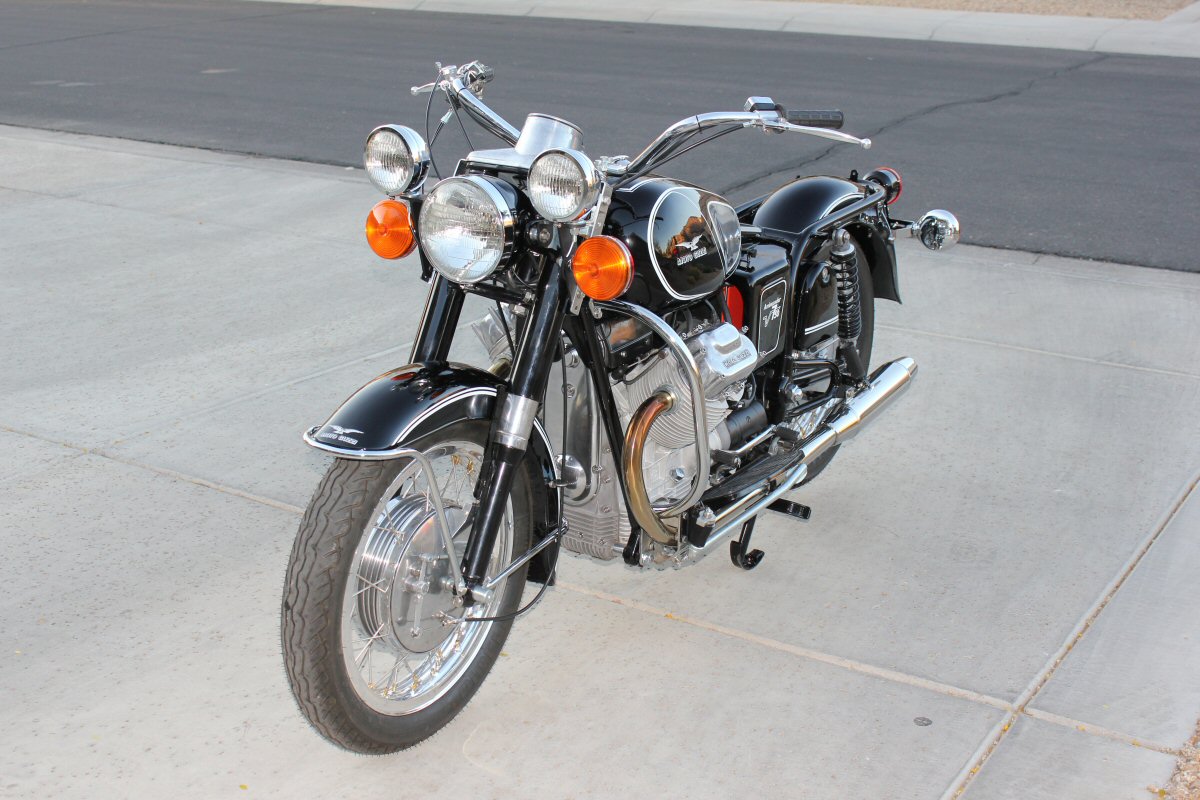 Shawn Lamb's and Jack Chew's Moto Guzzi.