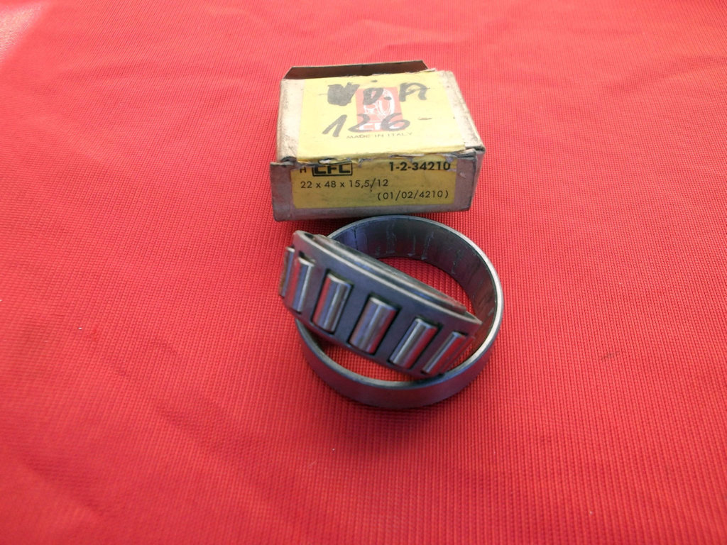 Original RIV 01-02-4210 Wheel bearing used on the two leading shoe Moto Guzzi V700, V7 Special, Ambassador, 850 GT, 850 GT California, Eldorado, and 850 California Police models.