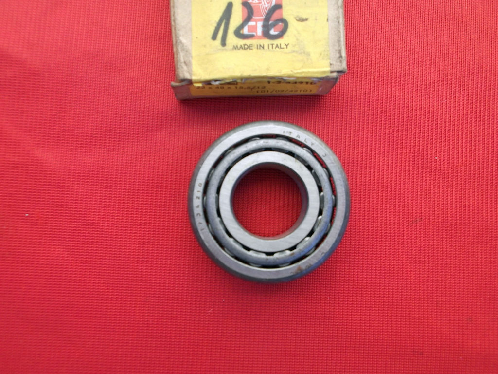 Original RIV 01-02-4210 Wheel bearing used on the two leading shoe Moto Guzzi V700, V7 Special, Ambassador, 850 GT, 850 GT California, Eldorado, and 850 California Police models.