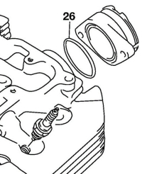 O-ring to seal the carburetor intake manifold to the cylinder head (SPN# 09280-46002).