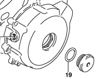 O-ring to seal the large plug to the magneto cover (SPN# 09280-33004).