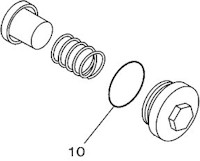 O-ring to seal the oil drain plug to the crankcase (YPN# 93210-347A1)