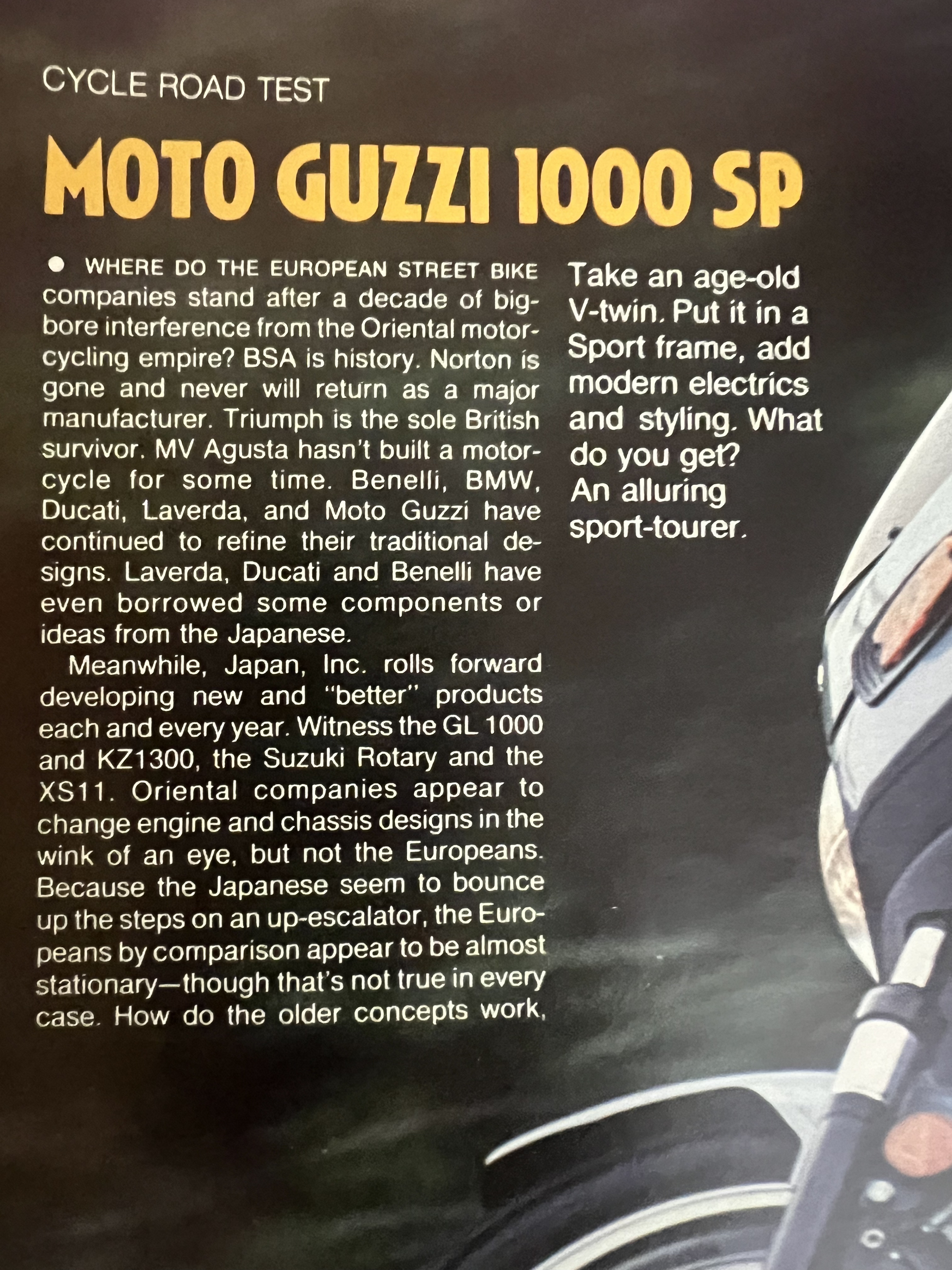 Article - Cycle (1979 April) Moto Guzzi 1000 SP