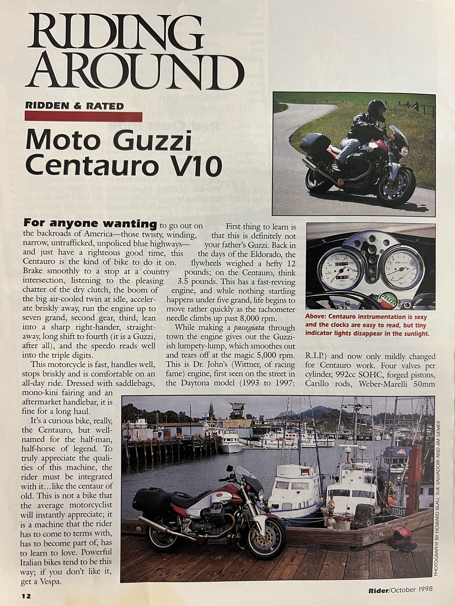 Article - Rider (1998 October) Moto Guzzi Centauro V10